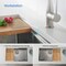 Kibi 24in Handcrafted 316 Stainless Steel 16 Gauge Single Bowl Workstation Undermount Kitchen Sink K3-S24T - alternate 3